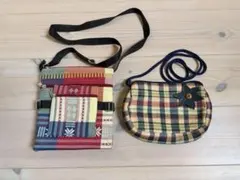 【新品未使用品】チェック柄マルチカラーポシェット 2点セット