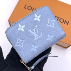 【限定】ルイヴィトン モノグラム アンプラント ジッピーコインパース ブルー