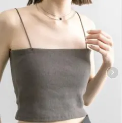 mystic カップ付きクロップドキャミソール