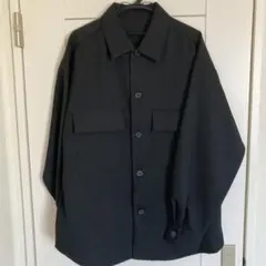 【GU】メンズL 黒 ボタン付きジャケット アウター