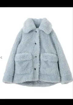COCODEAL 新品タグ付き ファーボアブルゾン ライトブルー S