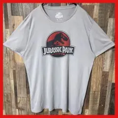 映画 ジュラシックパーク 恐竜 XL グレー USA古着 半袖 Tシャツ