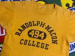 USA製チャンピオンビンテージ３段プリントカレッジTシャツ60s60年代ランタグ