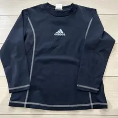 アディダス。adidas 長袖シャツ 。ネイビー。130センチ。サッカー。ウエア