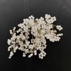 【10】パールのコサージュ　レトロ　ヴィンテージ