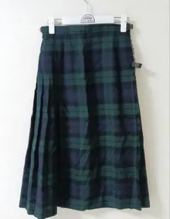 glen nevis　レディース タータンチェック プリーツ ラップスカート　Lのサムネイル