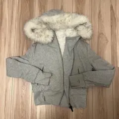 fig&viper ファー付き フードパーカー グレー