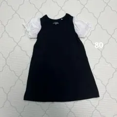 西松屋　ELFINDOLL CLASSIC ワンピース 黒　80cmのサムネイル