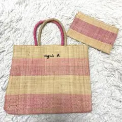 agnes b. アニエスベー ラフィア トートバッグのサムネイル