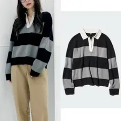 スムースコットンリラックスポロセーター