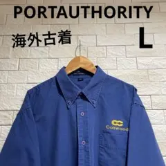 海外古着　PORTAUTHORITY ポートオソリティ長袖ワークシャツ　サイズL
