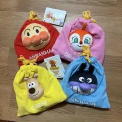 アンパンマン　ぬいぐるみ巾着　アンパンマン　バイキンマン　ドキンちゃん　チーズ