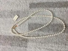 ホワイトパール 二重ネックレス ゴールド留め具