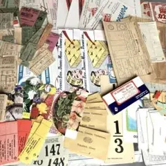 紙もの詰め込みBOX ★ 60サイズ ★ 海外 ヴィンテージ 蚤の市 紙モノ詰め込みBOX 60サイズ☆ 海外 古い チケット 書類 etc.蚤の市