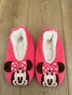 ミニーマウス ピンク キッズ　ルームシューズ　スリッパ