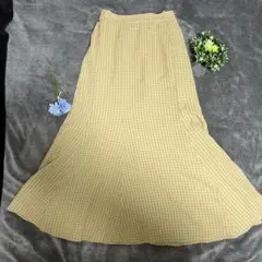 マーメイドスカート  ギンガムチェック ロング丈【一点限り】