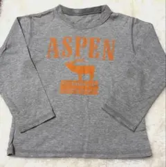 110㎝ ASPEN 長袖カットソー グレー　ロングTシャツ