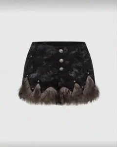 ROMWE EDITION ファー付きショートパンツ JP-M(XS)