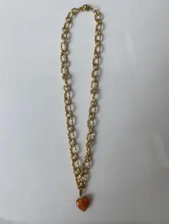 Vivienne Westwood ハートネックレス ゴールド ボルドー - メルカリ