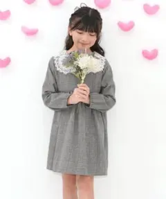 タイムセール中です【美品】bee des bee 140 襟付きワンピース