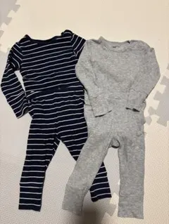 H&M オーガニックコットンロンパース2着セット