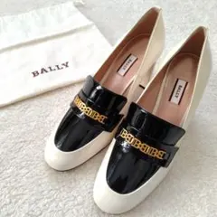 BALLY　バリー　ヒールパンプス　チェーンメタル　イタリア製　チャンキーヒール