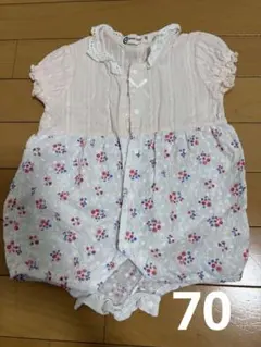 ロンパース 70cm 花柄 半袖 カバーオールのサムネイル
