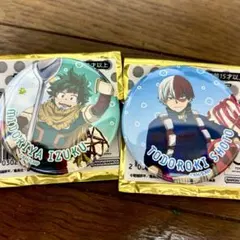 緑谷出久 轟焦凍 缶バッジ 僕のヒーローアカデミア 雄英高校オープンスクール