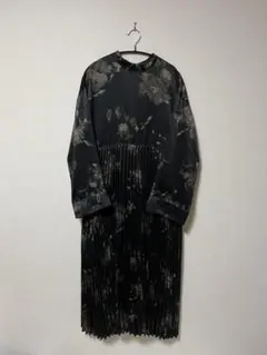 HARE ハレ ヴィンテージフラワーワンピース プリーツ ベルト付き