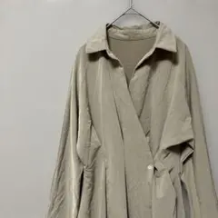 fifth カシュクールロングワンピース(M相当)ベージュ無地　フレアシルエット