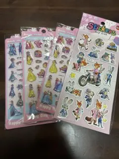 ディズニー キャラクター シール ステッカー 4枚セット