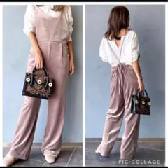 断捨離セール中！【美品】グレースコンチネンタル　ベロアサロペット　36サイズ