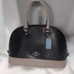 COACH ネイビー グレー ハンドバッグ ミニ シエラ サッチェル 24589