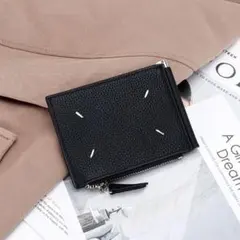 【大人気品薄】二つ折り財布 マネークリップ ブラック メンズ 財布