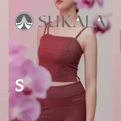 お値下げSUKALA リブデニムショートキャミソール ローズコッパー S