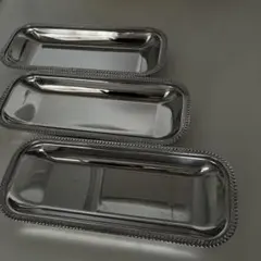 おしぼりトレイ　おしぼり置き　和田助製作所　ステンレストレイ　３枚セット