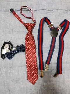 キッズ　男児　フォーマル小物セット（ネクタイ・サスペンダー）
