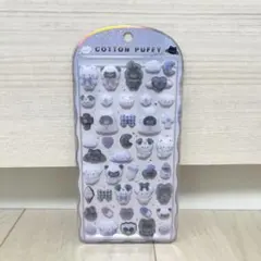 【国内正規品】コットンパフィ モノクロ ねこ 動物 シール