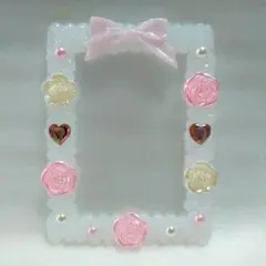 バラ　クリアホイップ　ピンク　B8 ホイップデコ 硬質カードケース