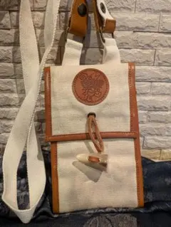 ど*み様 ​【希少】ヒスミニ キャンバス×レザー ミニショルダーポーチ