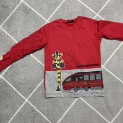 レッド 電車デザイン トレーナー