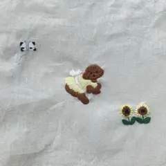 刺繍デザイン トートバッグ　トイプードルと夏