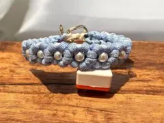パラコード花編み首輪