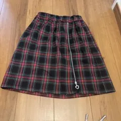 チェック柄スカート ハートジップ新品のサムネイル