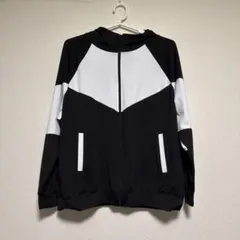 バイカラー フード付き ジャージ ジャケットＭサイズ