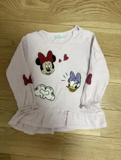Disney ミニー＆デイジー 長袖Tシャツ ペプラム裾