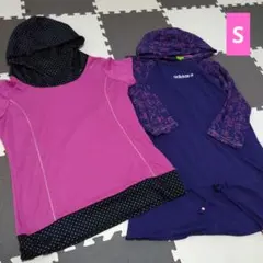 トレーニングウェア　アディダス　ニューバランス　2枚セット　ロング丈　フード付