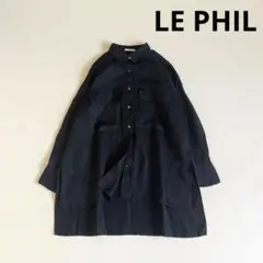 ルフィル　LE PHIL 長袖シャツ　ブラウス 黒　ブラック　2023