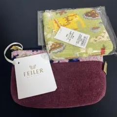 フェイラーヒガワリカレー　ハンカチ&ゾウ型ポー　セット　新品未使用 フェイラーヒガワリカレー ハンカチ&ゾウ型ポー セット 新品未使用