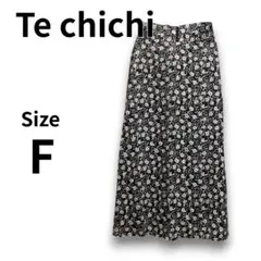 Te chichi テチチ 花柄マーメイドスカート ブラック Fサイズ 378